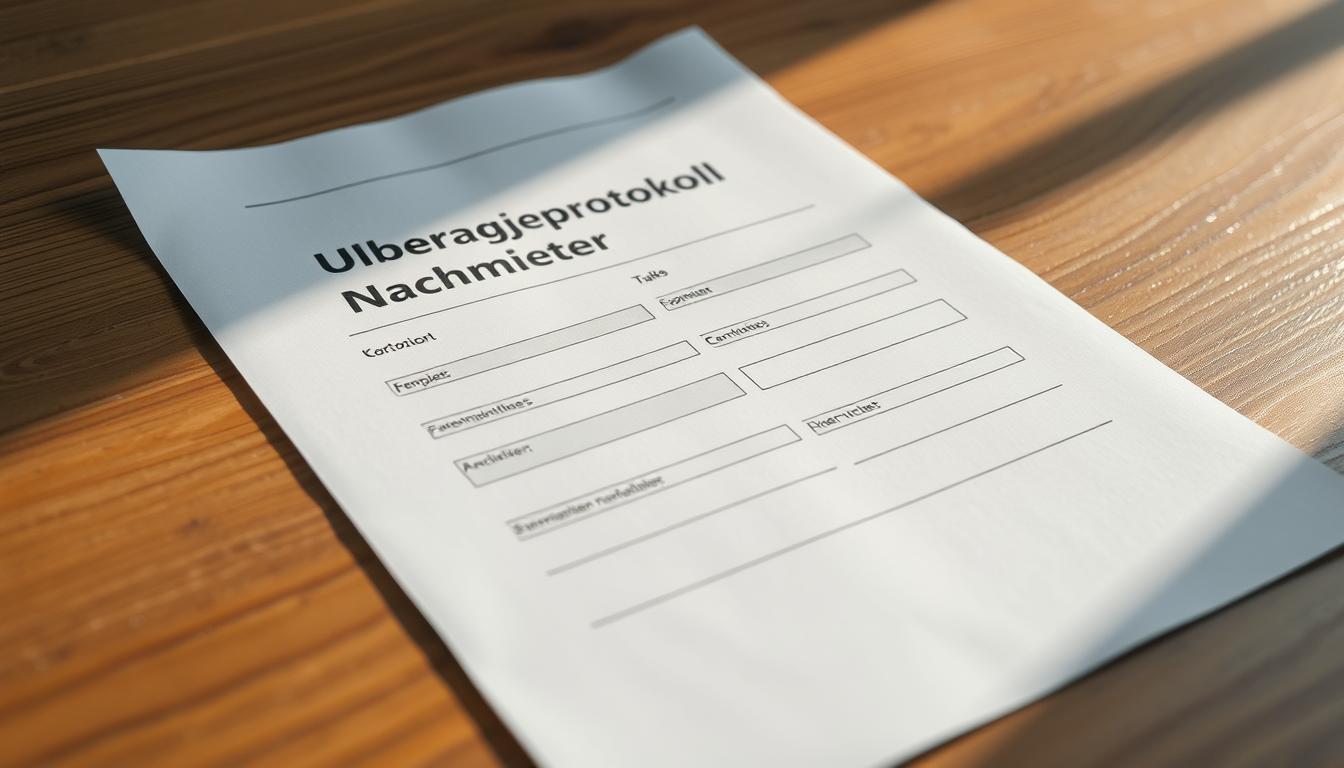 Übergabeprotokoll Nachmieter Übergabeprotokoll Nachmieter