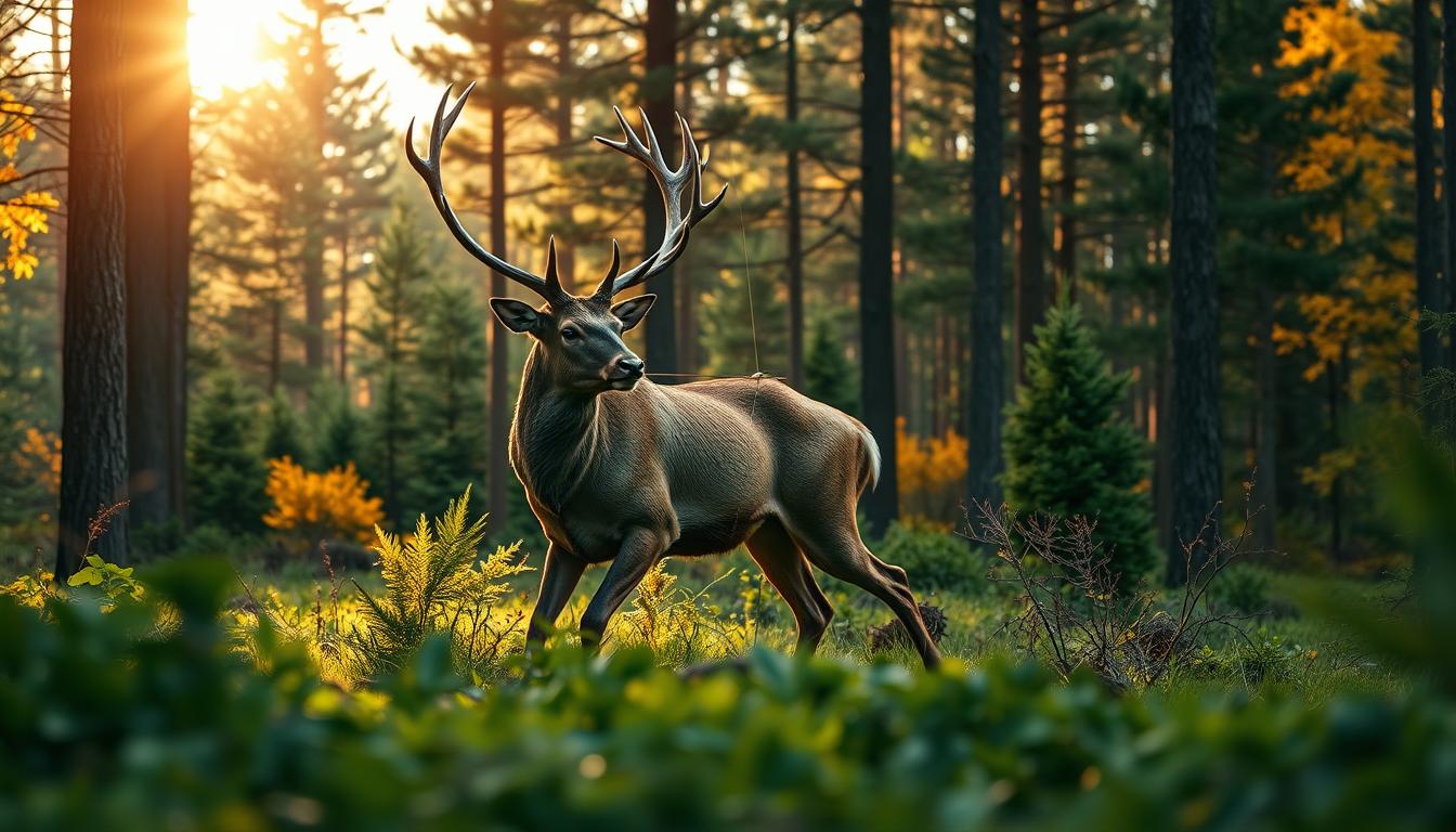 Wildjagd mit Pfeil und Bogen