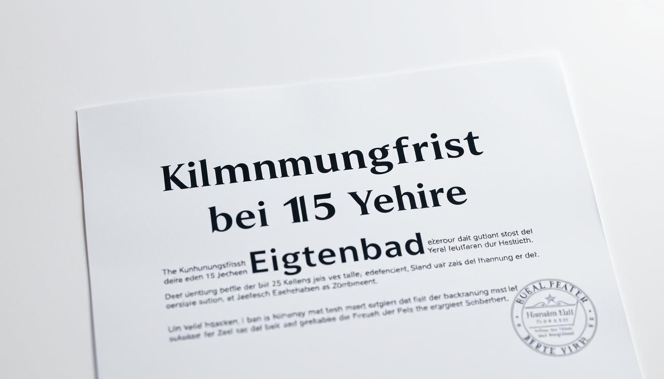 wie lange ist die Kündigungsfrist für eine Wohnung nach 15 Jahren Eigenbedarf?